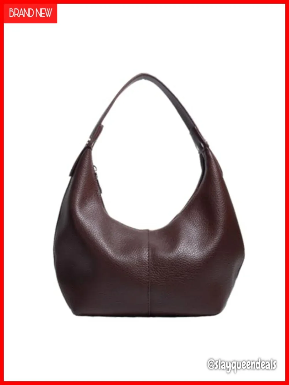 Vegan Leather Crescent Hobo Bag Shoulder Purse Y2K Slouchy Tote